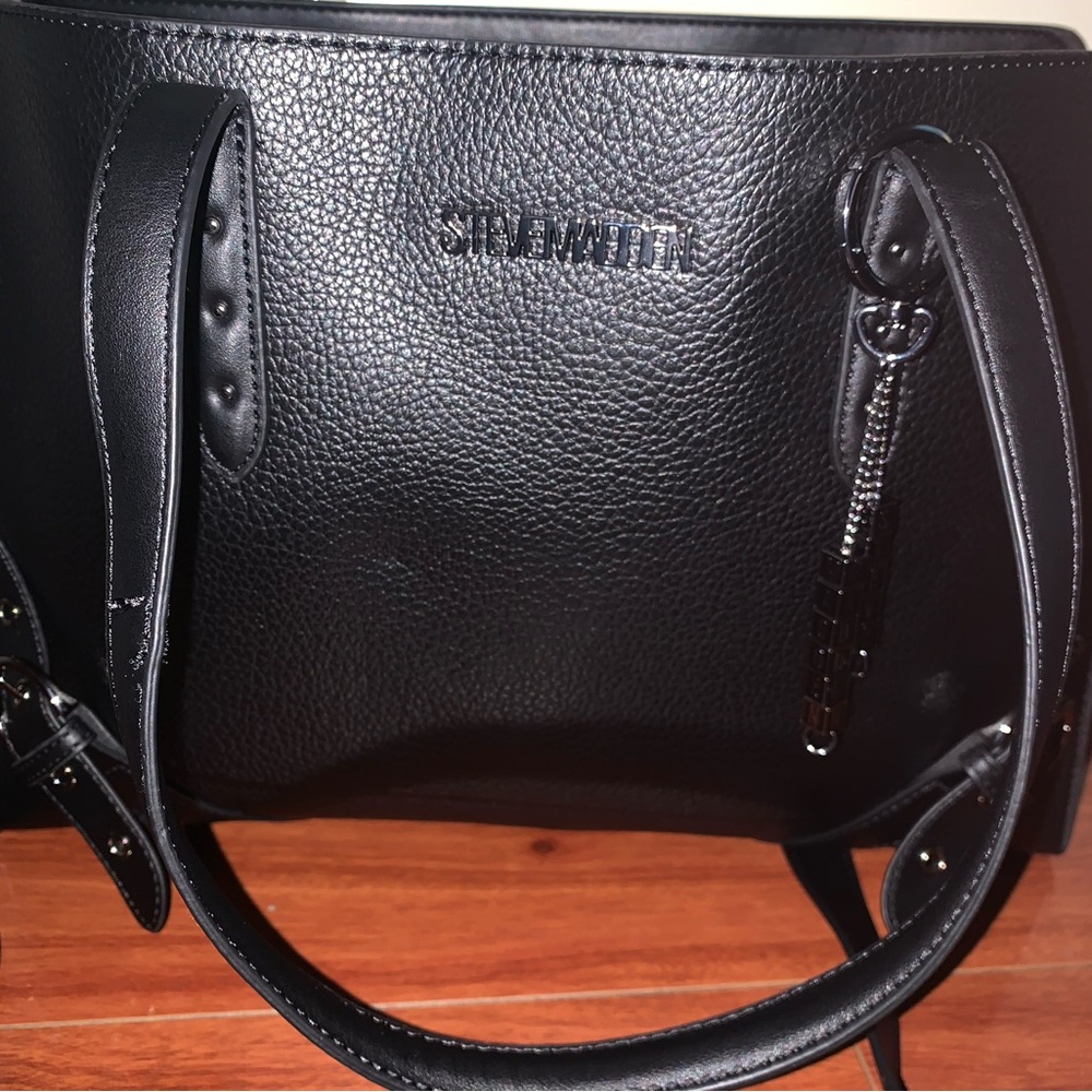 Steve Madden Silhouette Elegant Black Tote Bag